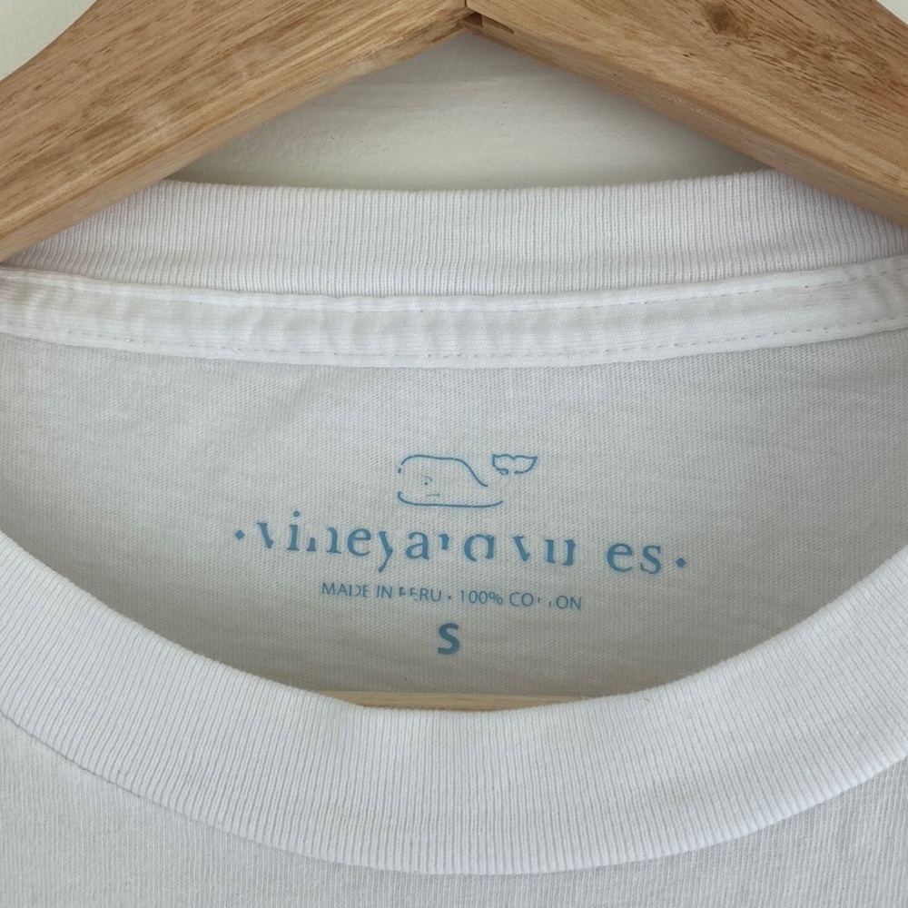 Vineyard Vines Green Cotton Long Sleeve Logo Tee | Unisex | Excellent Condition - Picture 3 of 5